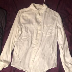 White button down, thin material